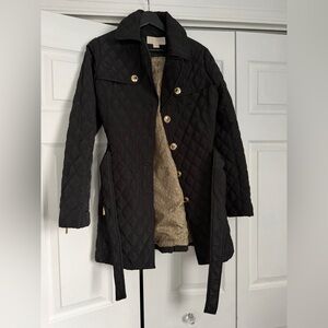 MICHAEL Michael Kors Black Quilted Trench Coat